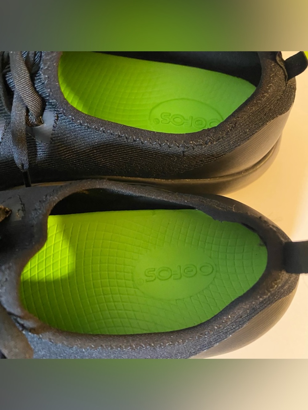 OOFOS Shoes Womens 9.5 Recovery Comfort Lace Up Sneakers Green Insole Casual - Picture 6 of 15